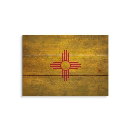WILE E. WOOD 15 x 11 in. New Mexico State Flag Wood Art FLNM-1511